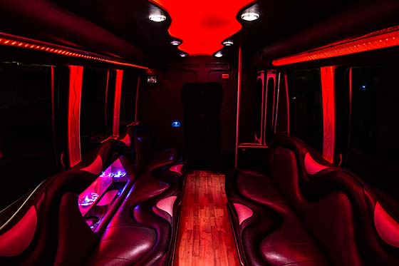 colorful lights on bus