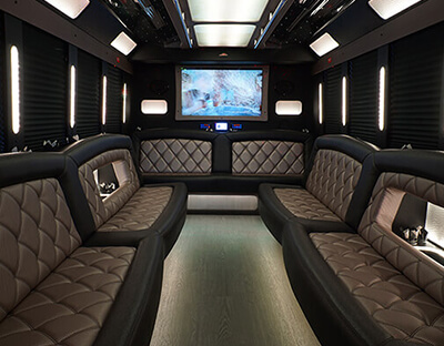 party bus with tv