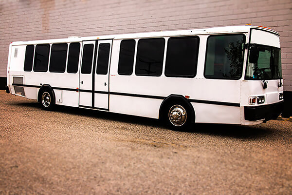 40 Passenger White Party Bus 